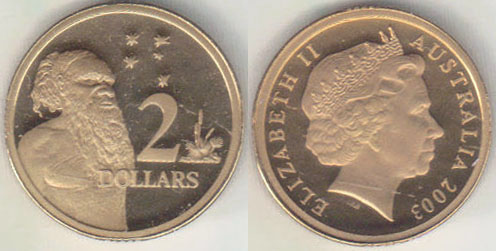 2003 Australia $2 (Aboriginal) Proof A002940